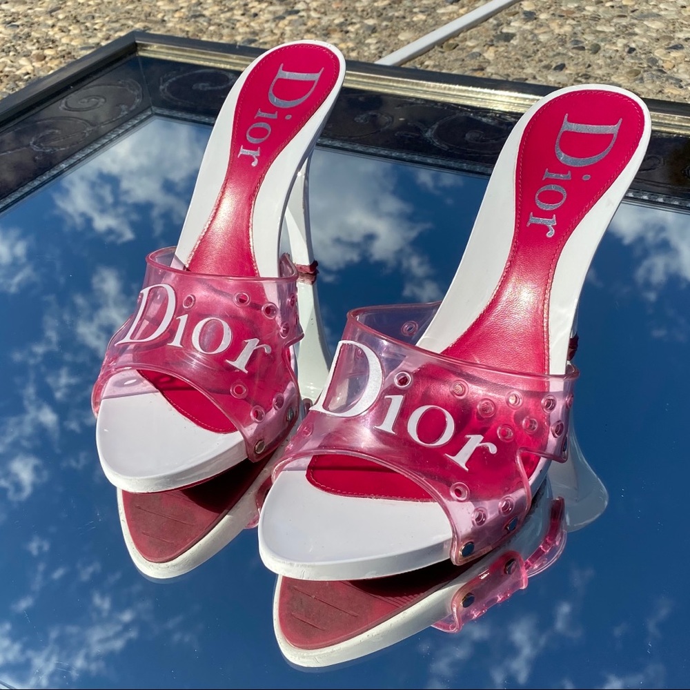 Vintage Christian Dior Iconic Jelly Mule Heels